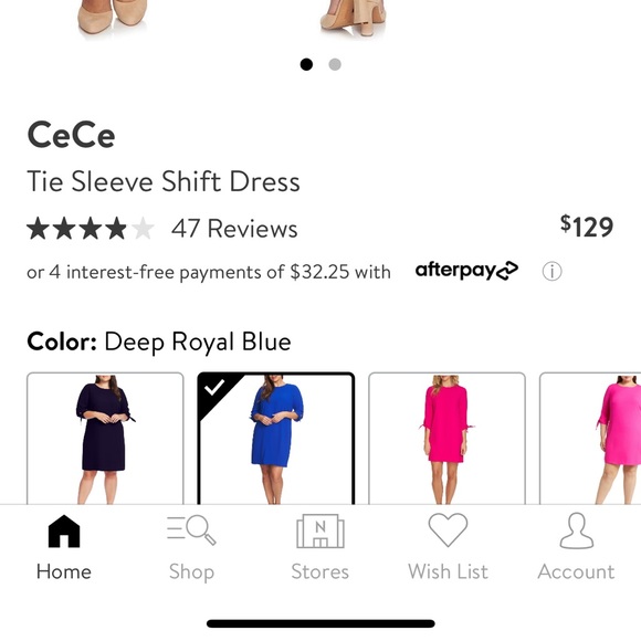 CeCe Tie Sleeve Shift Dress - Picture 4 of 5